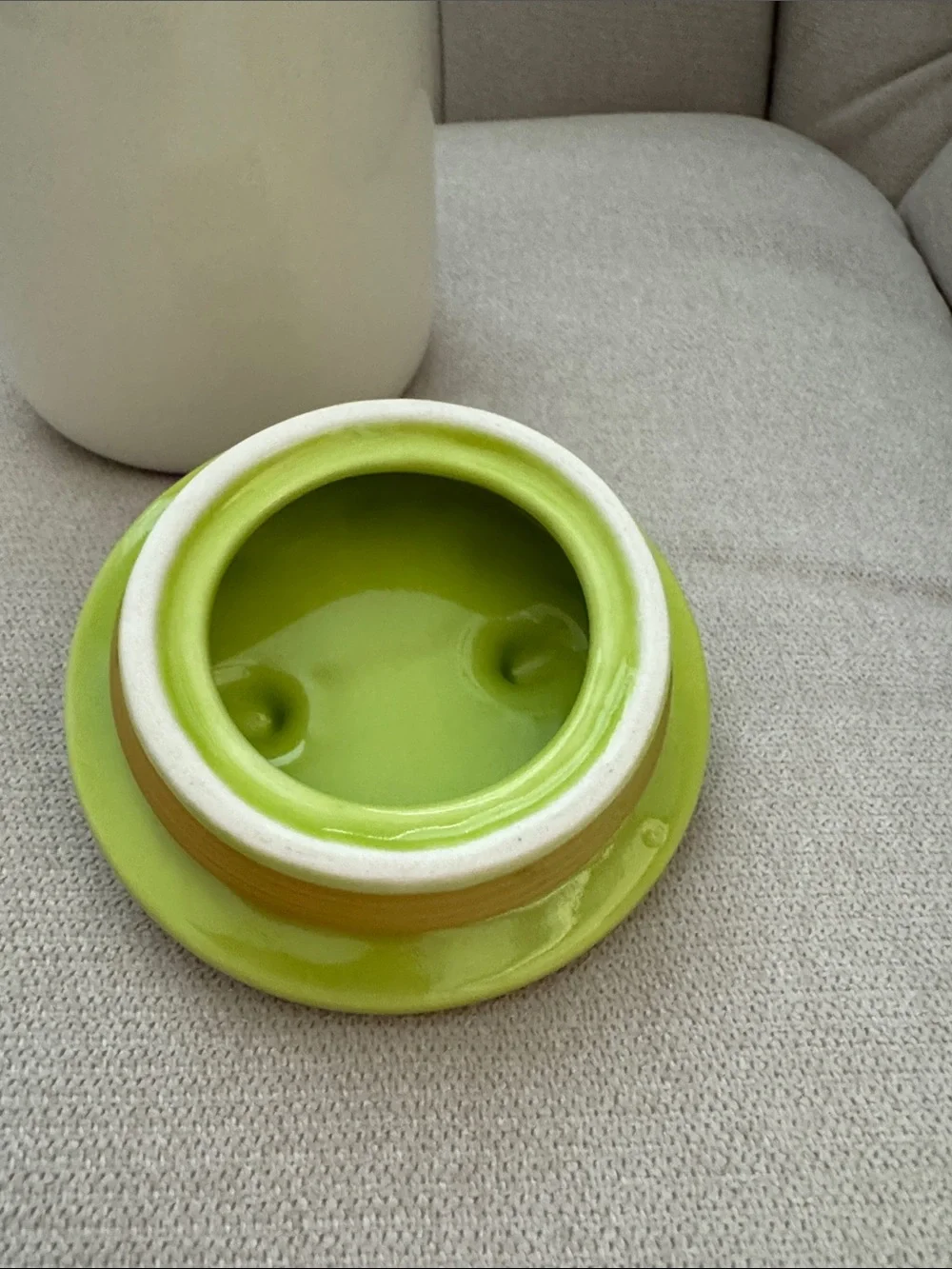 Lori Siebert Ceramic Winter Owl Jar with Lid